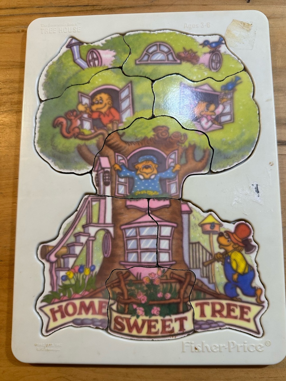 Vintage Fisher-Price Berenstain Bears Home Sweet Tree Puzzle